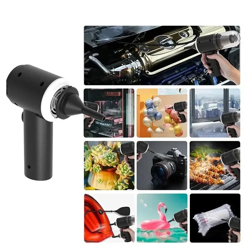 Person using the DustBuddy handheld vacuum